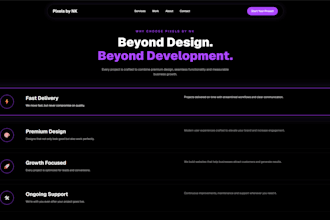 build a modern responsive react website with tailwind CSS