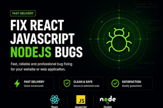 fix react javascript nodejs website bugs