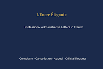 write your professional administrative letter in french