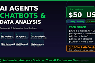 be your ai agent developer, data analyst and chatbot builder