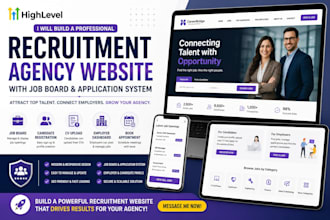 build a modern recruitment agency website with job board