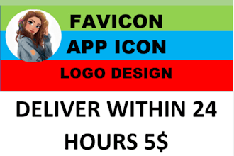 do create a logo and favicon icon for your brand