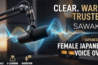 record a professional native japanese voice over