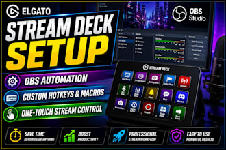 setup elgato stream deck with obs automation, hotkeys and custom macros