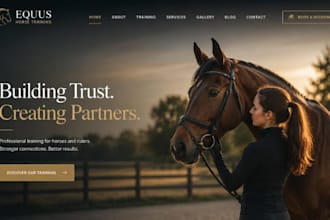 design squarespace horse trainer website equine therapy website dog breeder site