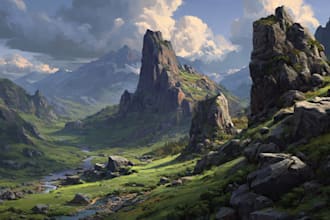 hand paint environment art