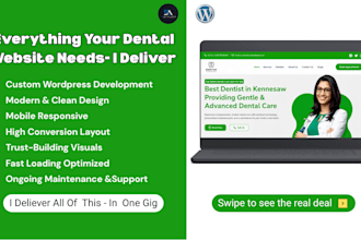 design a dental website, medical, and healthcare website