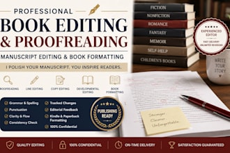 be your book editor for novel, memoir, manuscript, nonfiction editing