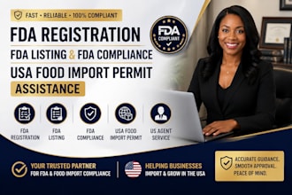 fda registration, fda listing, fda compliance USA food import permit assistance