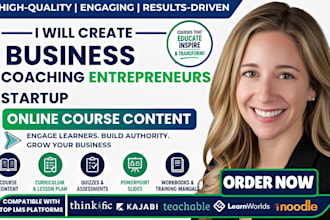 create business coaching entrepreneurship startup online course content