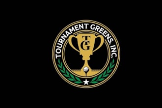 design artificial turf and golf greens logo