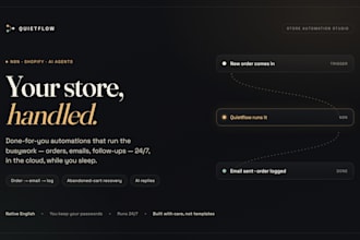 build n8n shopify automation for orders, emails and workflows