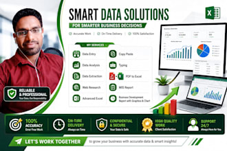 do professional data entry, advanced excel, data analytics, PDF convert, typing