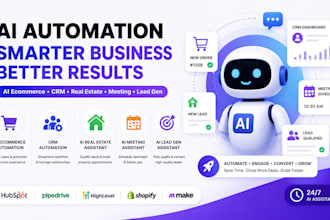do ai ecommerce CRM automation, real estate assistant meeting lead gen assistant