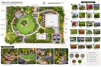 draw landscaping plan, UK planning permission approval as a landscape architect