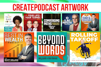 do professional and creative podcast cover art and logo design