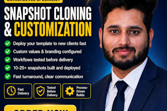 clone and customize your gohighlevel snapshot for a new client