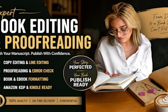 do book editing, manuscript proofreading, copy editing, amazon kdp formatting