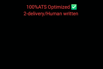 write ats optimized CV, resume, cover letter and linkedin