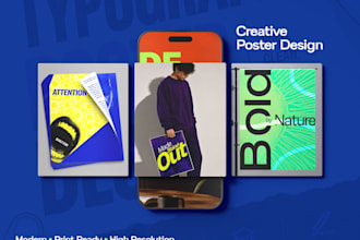 design a modern experimental typography poster