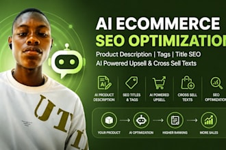 ai ecommerce product description, tags, title seo optimization, ai powered texts