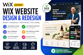 design professional wix website, redesign wix site or wix ecommerce store