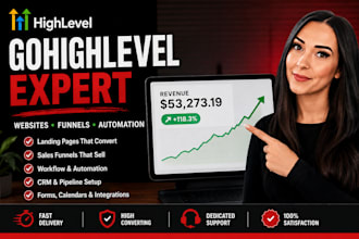 develop gohighlevel landing page website sales funnel  klaviyo automation expert