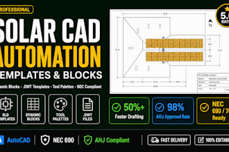 create solar cad templates with dynamic title blocks