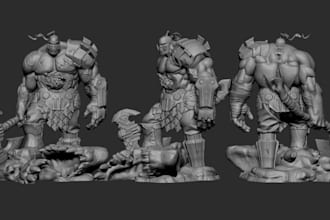 do stylized 3d character 3d miniature 3d game character for game and printing