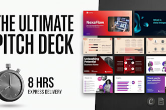 design powerpoint presentation, investor pitch deck, and google slides