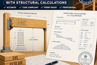 design timber lvl and glulam beams with structural calculations