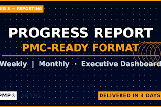 write a weekly progress report and s curve update for pmc review