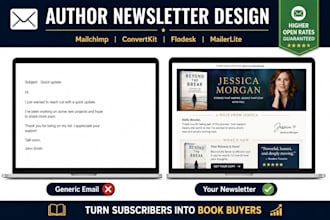 design author newsletter and email header