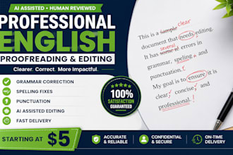 proofread edit and correct english grammar