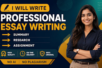 write essay as a professional essay on any topic, assignment