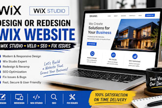 design or redesign wix website, wix studio and fix issues