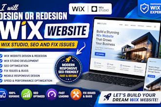 design or redesign wix website, wix studio, SEO and fix issues