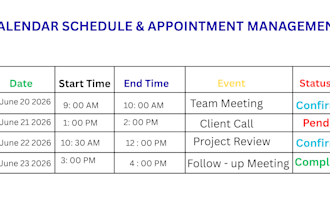 professional manage your calendar