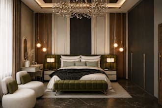 design and render one room interior in 3d