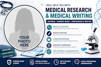 help with medical research and professional medical writing
