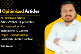 provide ai optimized articles with humanization to rank on google
