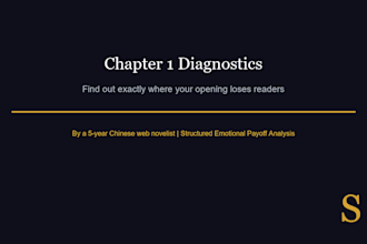 analyze your web novel first chapter using chinese payoff system