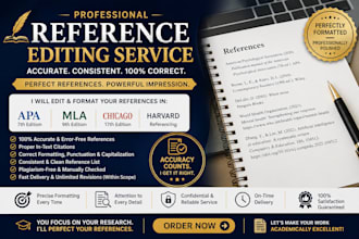 edit, format, and fix your references in apa, mla, chicago, or harvard