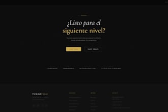 design and code a responsive landing page with HTML CSS js