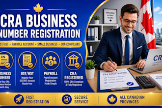 register your cra business number, gst hst payroll account for small business