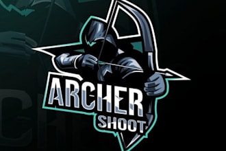 design modern style for archer e sport mascot logo with express delivery