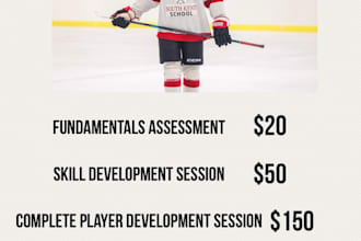 provide 1 on 1 hockey coaching for youth players