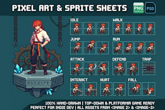 pixel art animation pixel art sprite sheet, 2d pixel art, game art rpg game jpg