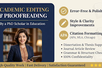 proofread and edit your academic manuscript, thesis, or research paper