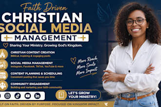be christian faith based social media manager non profit VA content creator